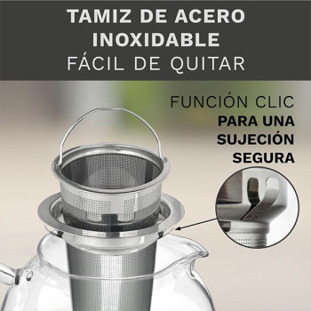 Tetera de Vidrio Borosilicato Creano 800 ml