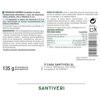 GUMMIES MASTICABLES INMUNIDAD SANTIVERI
